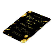 Magnet Flexible Retraite Élégante Noire Et Or (Côté Gauche)