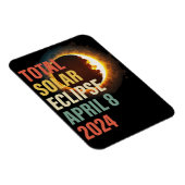 Magnet Flexible Retro 2024 Total Éclipse Solaire 8 avril (Côté Droit)