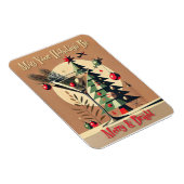 Magnet Flexible Retro 50s Jet Set Martini de Noël arbre (Côté Droit)