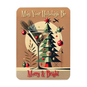 Magnet Flexible Retro 50s Jet Set Martini de Noël arbre