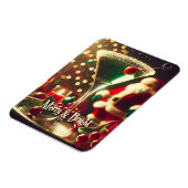 Magnet Flexible Retro 50s Santa Christmas Green Martini (Côté Gauche)