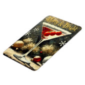 Magnet Flexible Retro 50s Triple Cranberry Christmas Martini (Côté Gauche)