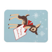 Magnet Flexible Retro Baby Reindeer | Aimant flexible de Noël (Horizontal)