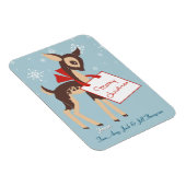 Magnet Flexible Retro Baby Reindeer | Noël personnalisé flexible (Côté Droit)