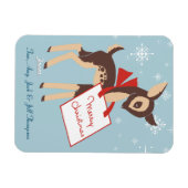 Magnet Flexible Retro Baby Reindeer | Noël personnalisé flexible (Horizontal)