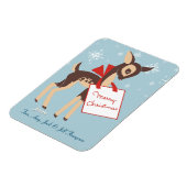 Magnet Flexible Retro Baby Reindeer | Noël personnalisé flexible (Côté Gauche)
