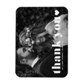 Magnet Flexible Retro Bold Typographie Photo Mariage Merci (Vertical)
