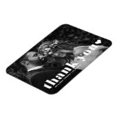 Magnet Flexible Retro Bold Typographie Photo Mariage Merci (Côté Gauche)