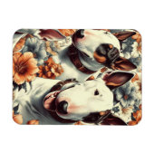 Magnet Flexible Retro Bull Terrier Peinture sans fil (Horizontal)