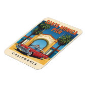 Magnet Flexible Retro California rêve Père Noël Monica Pier (Côté Gauche)