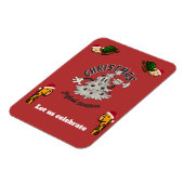 Magnet Flexible Retro Cartoon Noël Joyeuse saison (Côté Gauche)