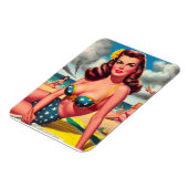 Magnet Flexible Rétro chaud vintage plage pin up (Côté Gauche)