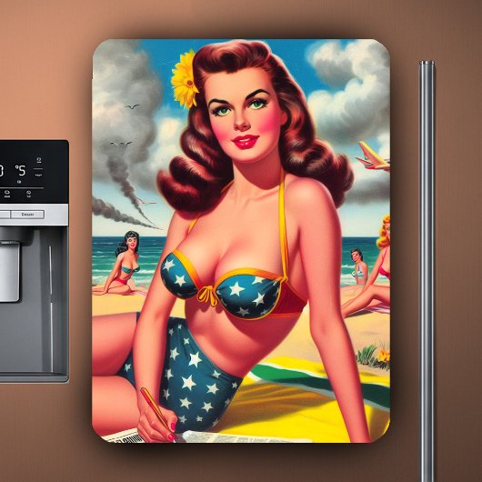 Magnet Flexible Rétro chaud vintage plage pin up