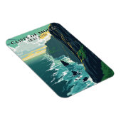 Magnet Flexible Retro Cliffs of Moher Irlande Paysage Voyage (Côté Droit)