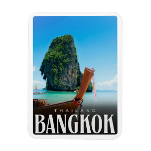 Magnet Flexible Rétro de la ville de Bangkok - Cadeaux de voyage e