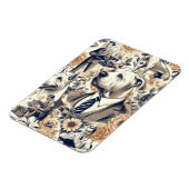 Magnet Flexible Retro Dogo Argentino sans couture (Côté Gauche)