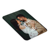 Magnet Flexible Retro Elegant Script Photo Wedding Save The Date  (Côté Droit)