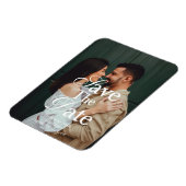 Magnet Flexible Retro Elegant Script Photo Wedding Save The Date  (Côté Gauche)