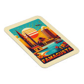 Magnet Flexible Retro Famagusta Beach Chypre cadeaux souvenirs (Côté Droit)