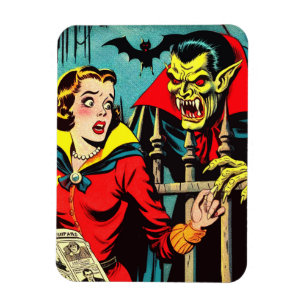 Magnet Flexible Retro Horror Vampire Comics