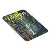 Magnet Flexible Retro Illustration du Parc National Olympique (Côté Droit)