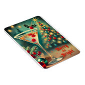 Magnet Flexible Retro les années 50 Merry Bright Christmas Cocktai (Côté Droit)