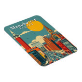 Magnet Flexible Retro Manchester Angleterre (Côté Droit)