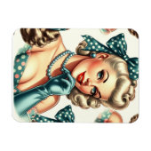 Magnet Flexible Rétro Mignon Pin-Up Classique (Horizontal)