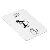Magnet Flexible Retro Oink Moo Cluck Pig Cow poulet (Côté Droit)