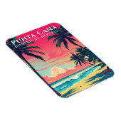 Magnet Flexible Retro Punta Cana Souvenir République Dominicaine P (Côté Droit)