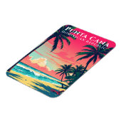 Magnet Flexible Retro Punta Cana Souvenir République Dominicaine P (Côté Gauche)