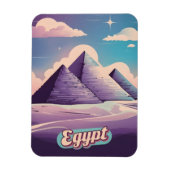 Magnet Flexible Retro Travel 80s Synthwave Ancienne Égypte Pyramid (Vertical)