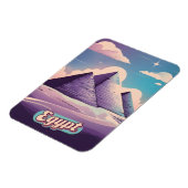 Magnet Flexible Retro Travel 80s Synthwave Ancienne Égypte Pyramid (Côté Gauche)