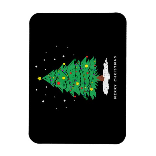 Magnet Flexible Retro Tree Merry Christmas Tree Lights (Vertical)