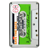 Magnet Flexible Retro W Audiotape 60e anniversaire Enregistrer la  (Vertical)