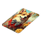 Magnet Flexible Retro Welsh Corgi Cardigan Peinture (Côté Gauche)