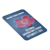 Magnet Flexible Réunion de famille Rose Bleu Vacances Enregistrer (Côté Droit)