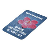 Magnet Flexible Réunion de famille Rose Bleu Vacances Enregistrer (Côté Gauche)