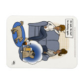 Magnet Flexible Rêve de chasse aux chiens (Horizontal)