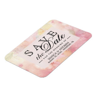 Magnet Flexible Rêve Romantique Fleurs Mariage Enregistrez la Date