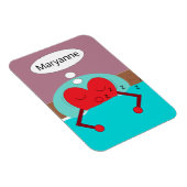 Magnet Flexible Rêves de coeur violet et vert (Côté Droit)