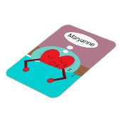 Magnet Flexible Rêves de coeur violet et vert (Côté Gauche)