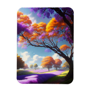 Magnet Flexible Rêves De Lavande Sous Jacaranda Skies,