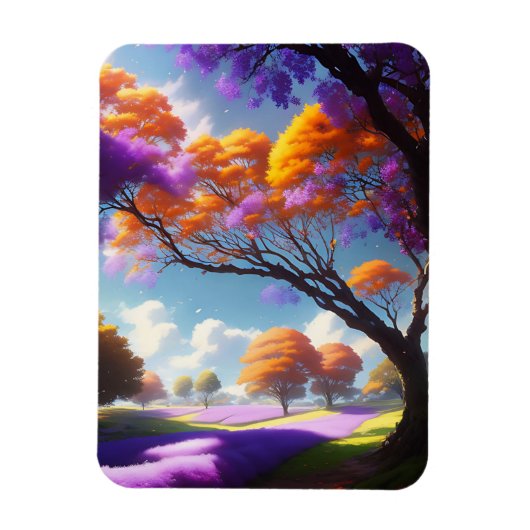 Magnet Flexible Rêves De Lavande Sous Jacaranda Skies, (Vertical)