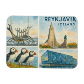 Magnet Flexible Reykjavik Islande multivue (Horizontal)