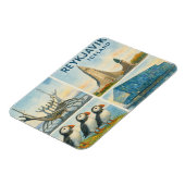 Magnet Flexible Reykjavik Islande multivue (Côté Gauche)