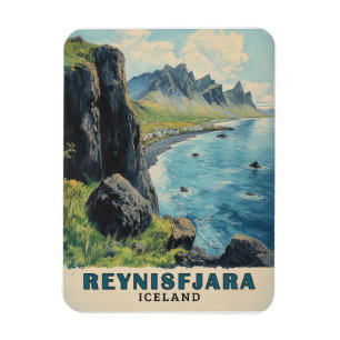 Magnet Flexible Reynisfjara Beach Islande Vintage voyage