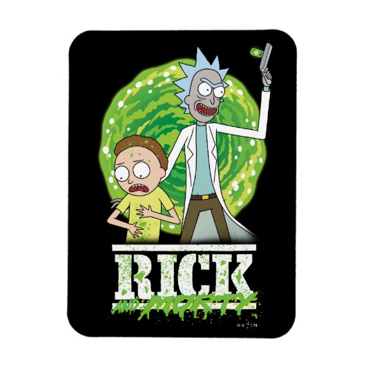 Magnet Flexible RICK ET MORTY™ | Éclaboussure verte (Vertical)