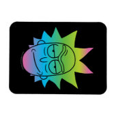 Magnet Flexible RICK ET MORTY™| motif Rainbow Rick Head (Horizontal)