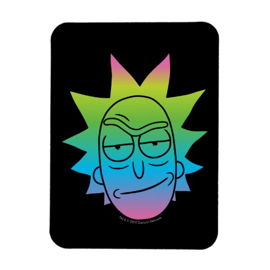 Magnet Flexible RICK ET MORTY™| motif Rainbow Rick Head (Vertical)